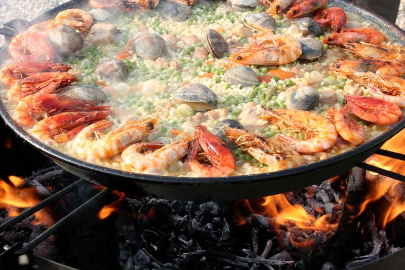 Paella with a Moroccan twist